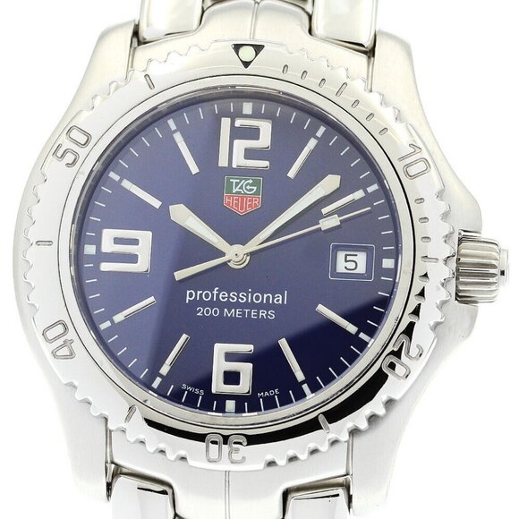 TAG HEUER Link WT1113 Date blue Dial Quartz Men's Watch_874057